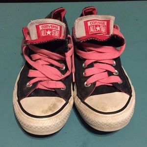 Black and Pink Converse